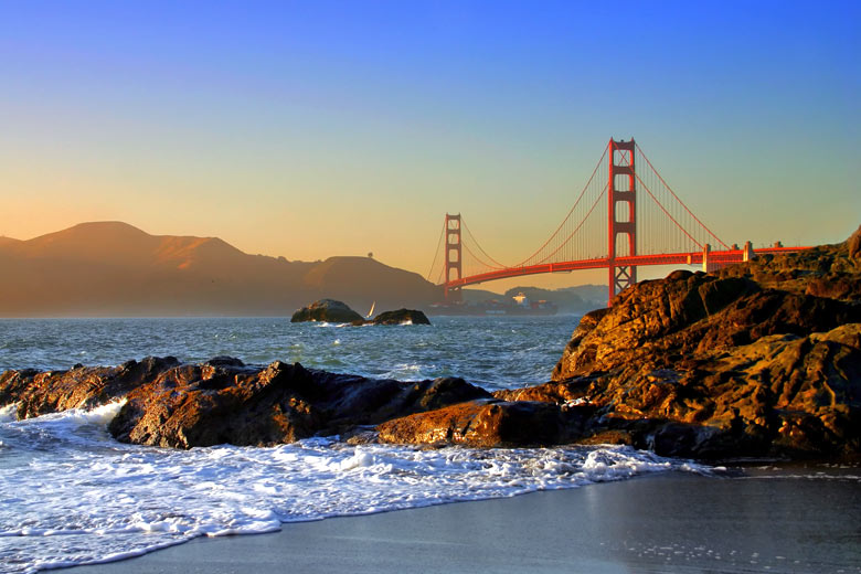 Golden gate sunset, San Francisco, California, USA