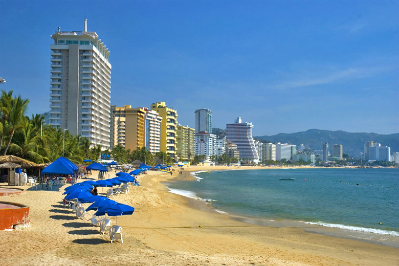 Hotels on the beach, Acapulco Mexico