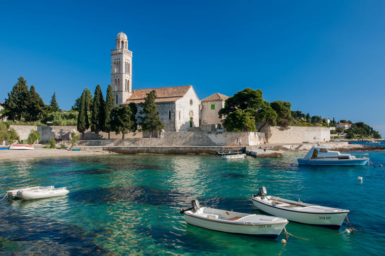 Where to go on holiday in August 2024/2025: Fifteenth century monastery, Hvar Croatia